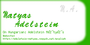 matyas adelstein business card